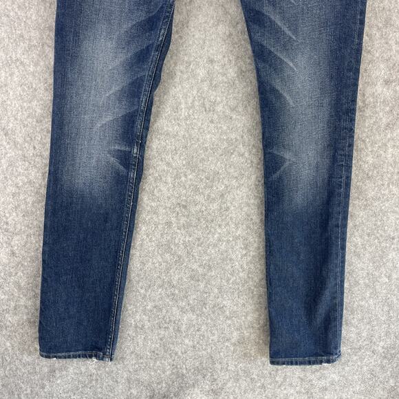 Allsaints Cigarette Skinny Jeans Mens 32x31 Blue Dark Wash Button Fly Stretch - Picture 3 of 15